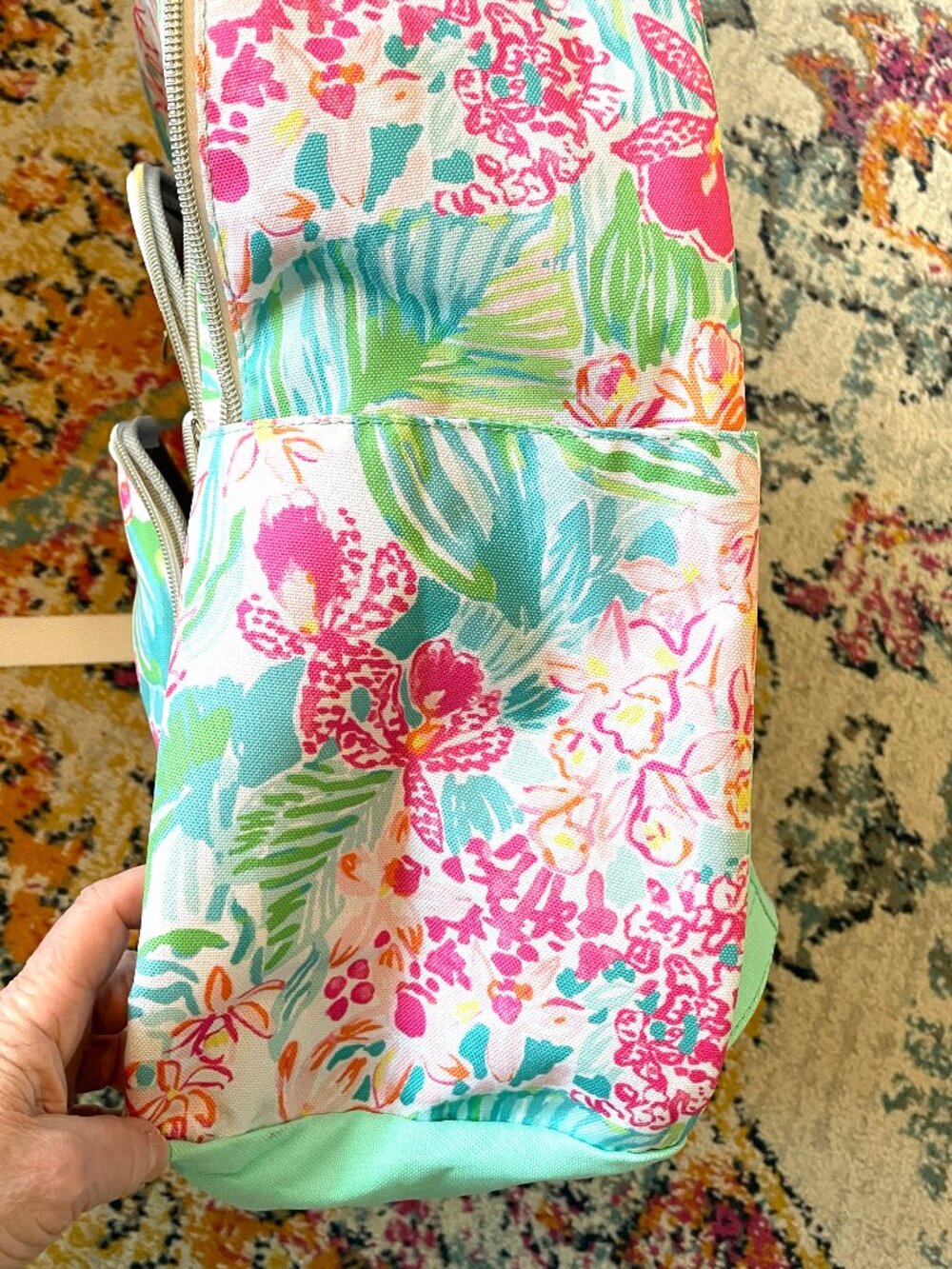 Lilly Pulitzer Viva Flora Large Backpack-EUC - Picture 9 of 16